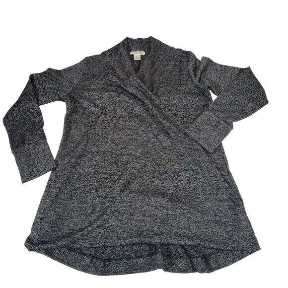 Motherhood Nursing Wrap Sweater, Women M, Pebbled Gray, Long Sleeve, EUC - Picture 5 of 12